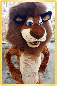 Lion height-size puppet